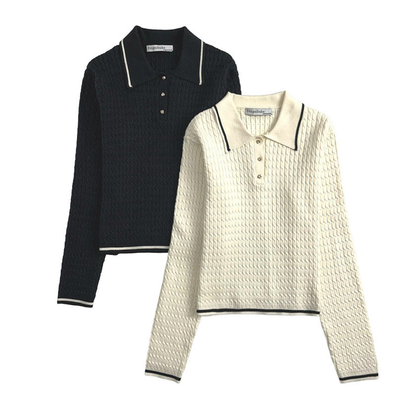 Jersey de cuello redondo para mujer