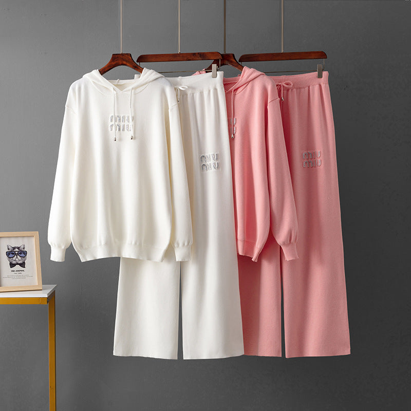 Pantalones de suéter con capucha