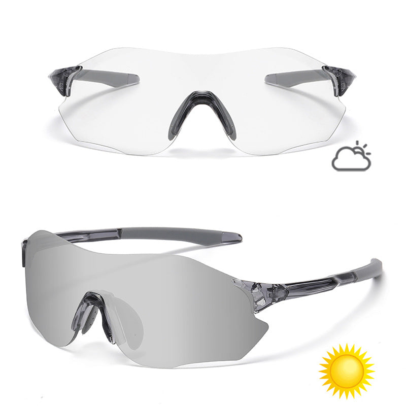 Gafas de sol deportivas que cambian de color para ciclismo y carrera