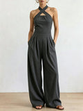 Mono sin mangas con cuello halter