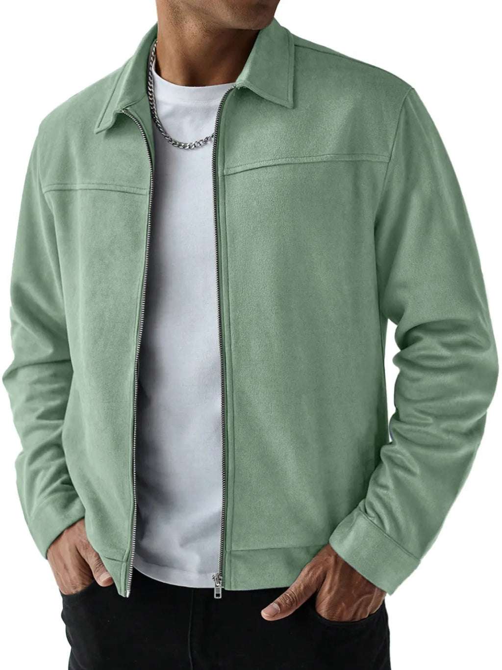 Mens Suede Casual Jacket