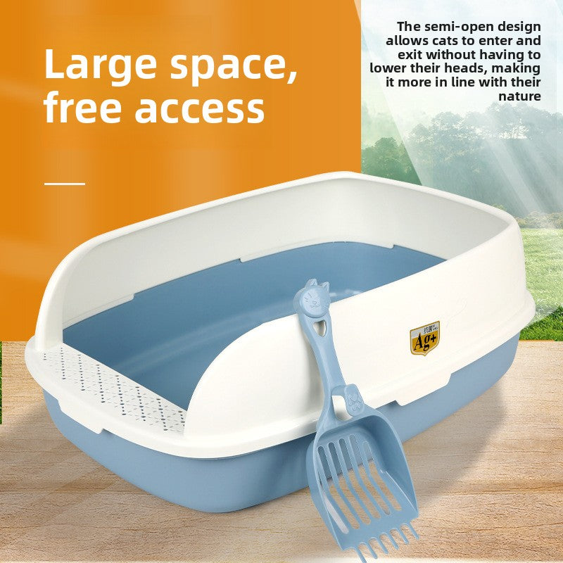 Caja de arena para gatos semicerrada