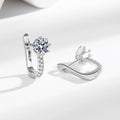 Platinum Plated Zircon Geometric Earrings