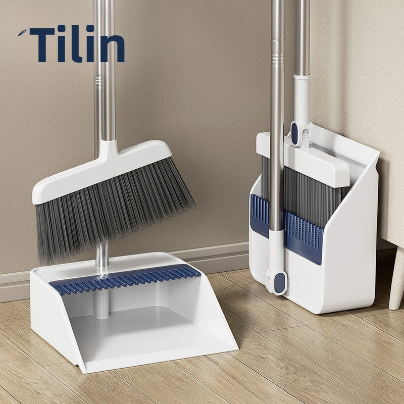 Foldable Broom and Dustpan Set for Home Cleaning
