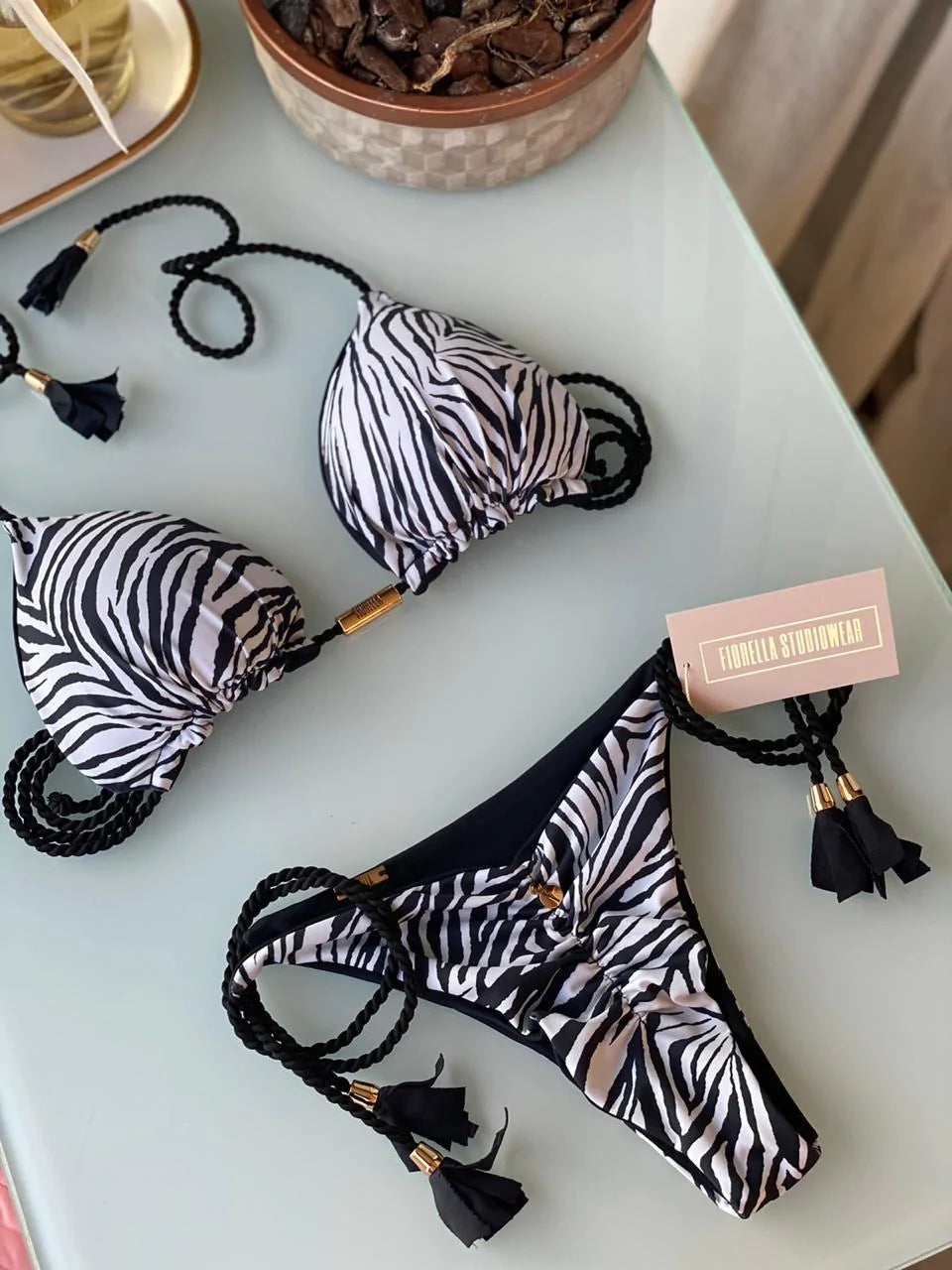 New Sexy Vacation Bikini, Hot Spring Two-Piece Solid Color Swimsuit