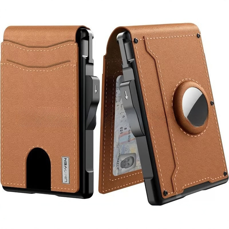 Cartera de fibra de carbono para hombre con ranura Airtag