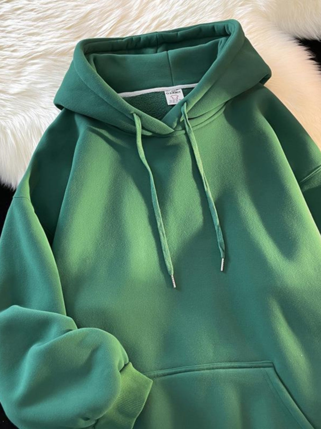 Sudadera de vellón con capucha para hombre, jersey casual de gran tamaño