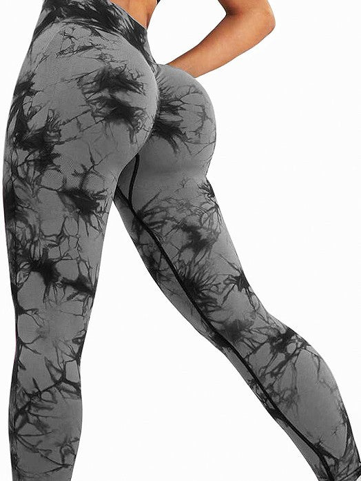 High Waisted Tie Dye Yoga Fitness Pants