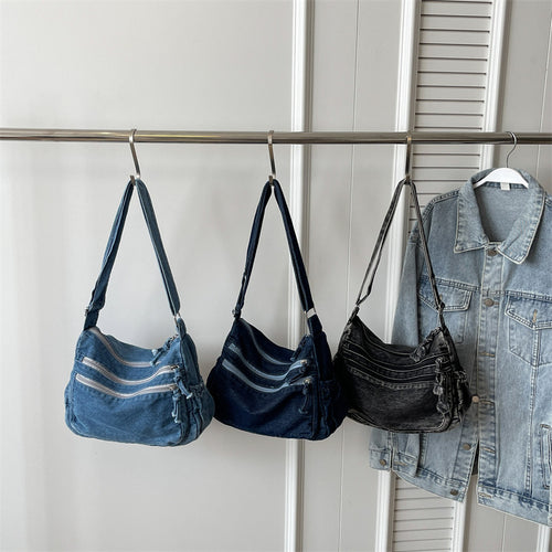 Bolso bandolera de mezclilla informal