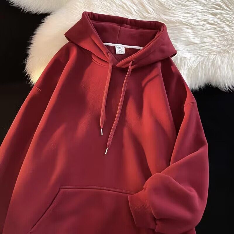 Sudadera de vellón con capucha para hombre, jersey casual de gran tamaño