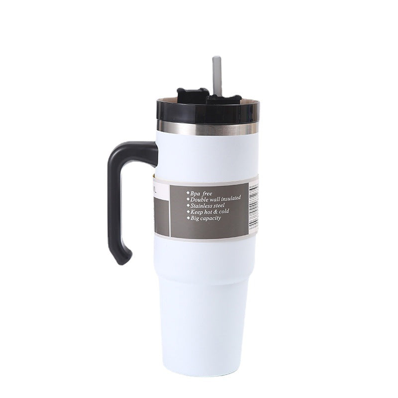 Termo de acero inoxidable de gran capacidad con asa