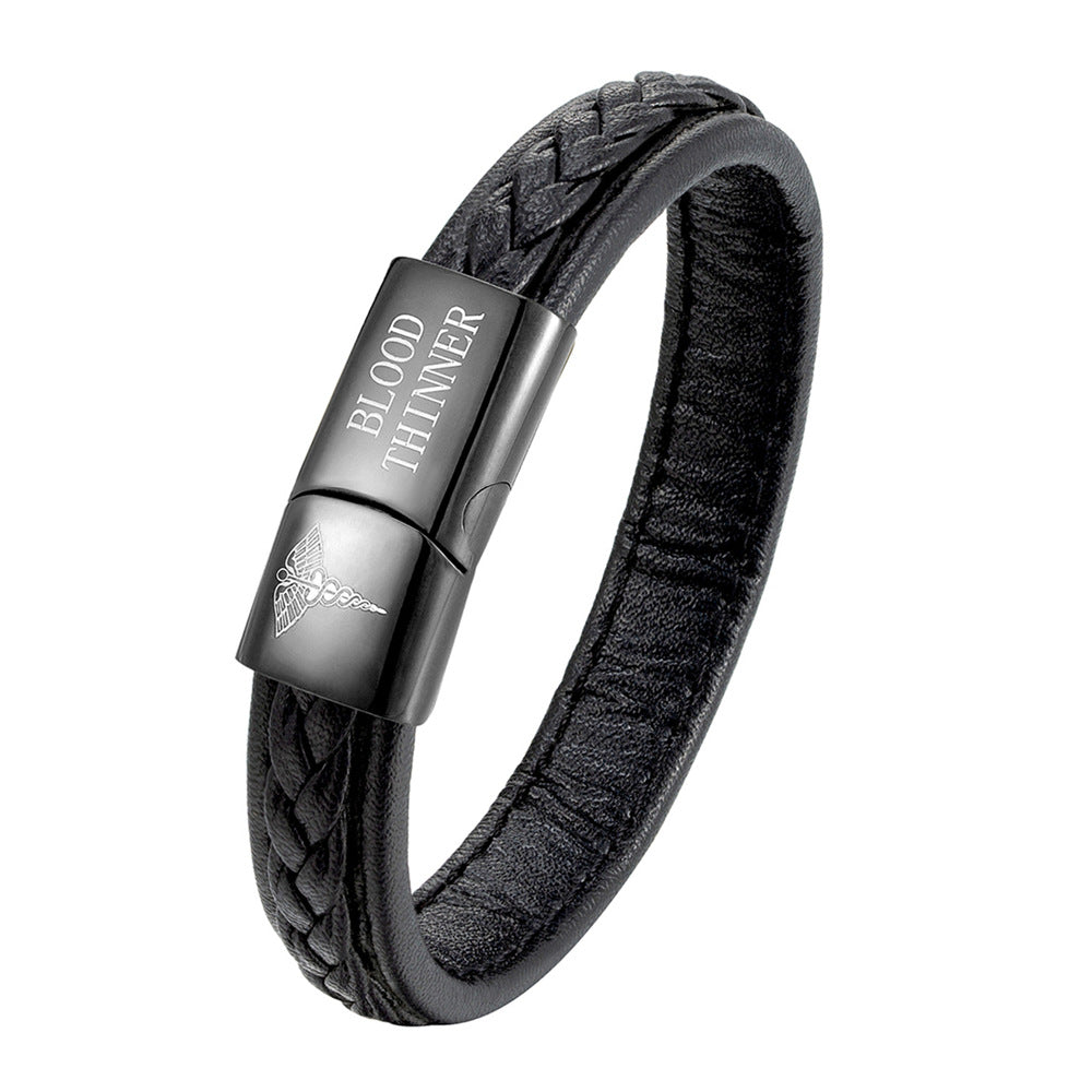 Pulsera de identificación médica de acero inoxidable