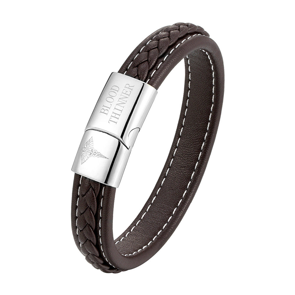 Pulsera de identificación médica de acero inoxidable