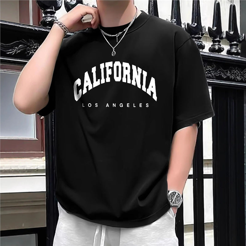 Top holgado informal de manga corta para hombre
