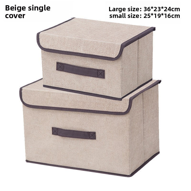 Foldable Non-Woven Storage Box with Lid