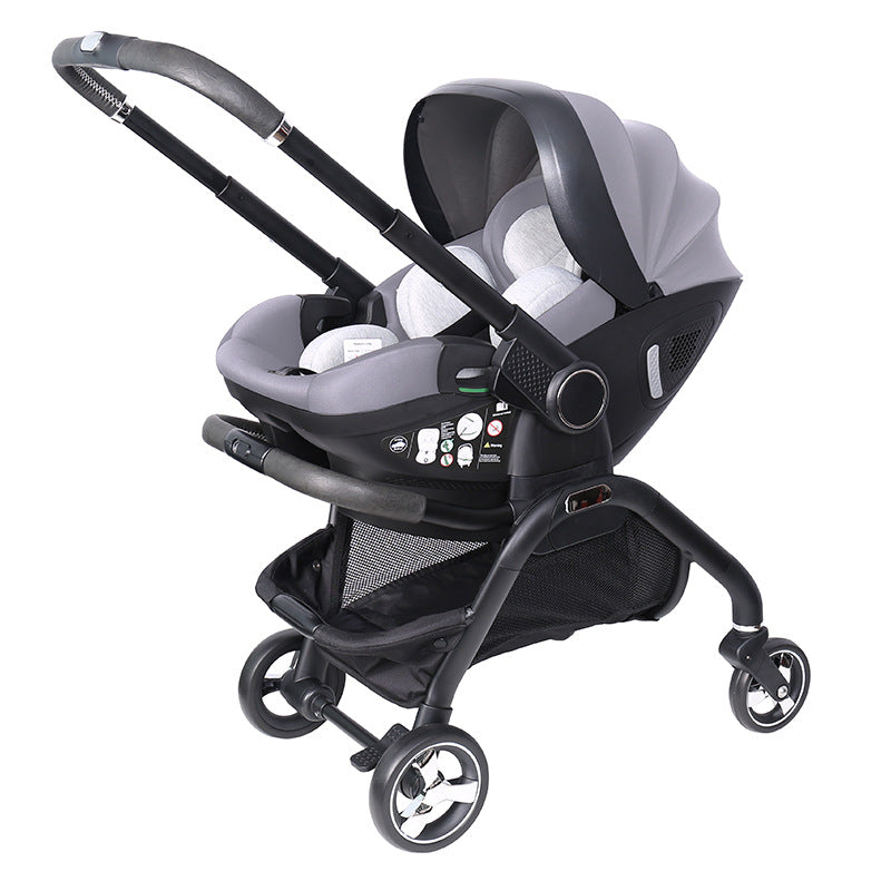 Cochecito de bebé reversible Kidilo 3 en 1 con cesta de transporte
