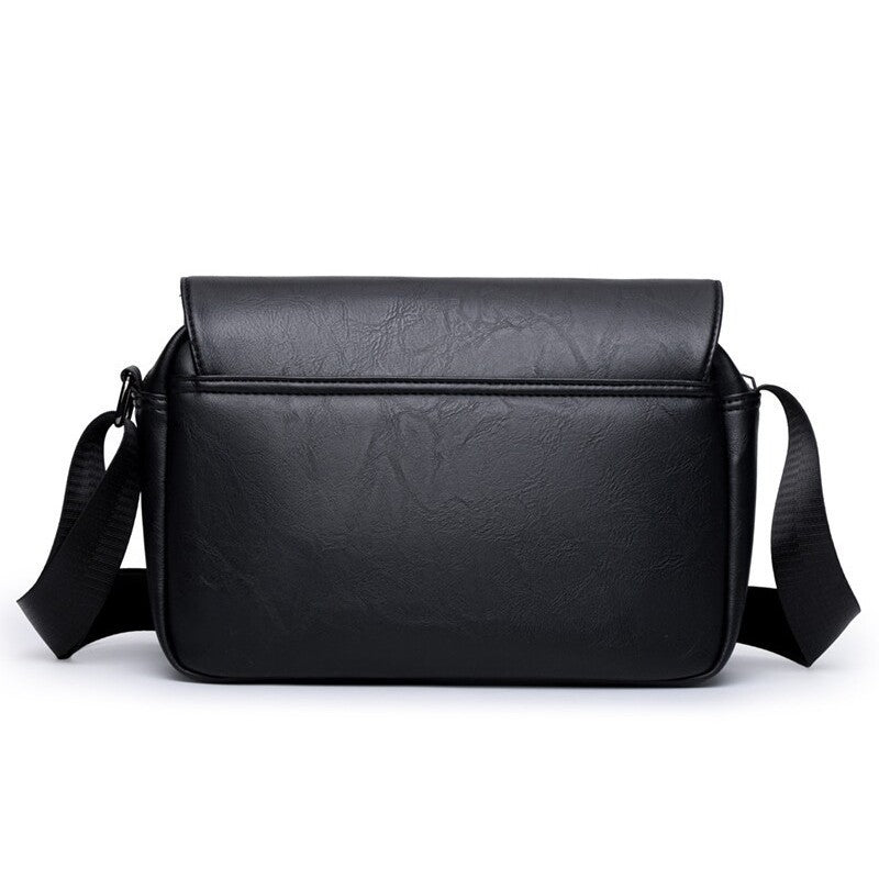 Mens PU Crossbody Bag Large Capacity Casual Commuting