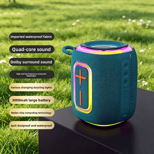 Altavoz Bluetooth RGB inalámbrico con graves pesados