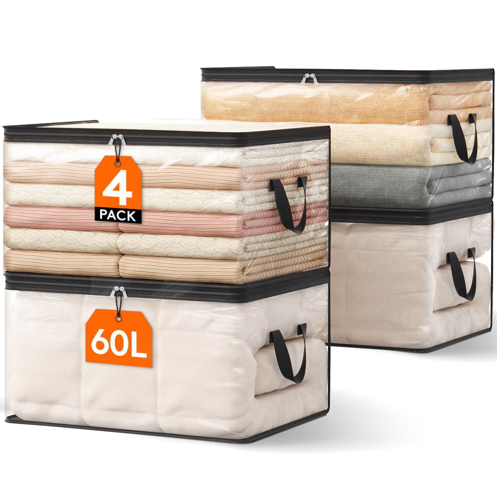 Bolsas de almacenamiento transparentes con doble cremallera
