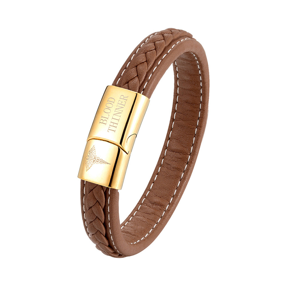 Pulsera de identificación médica de acero inoxidable