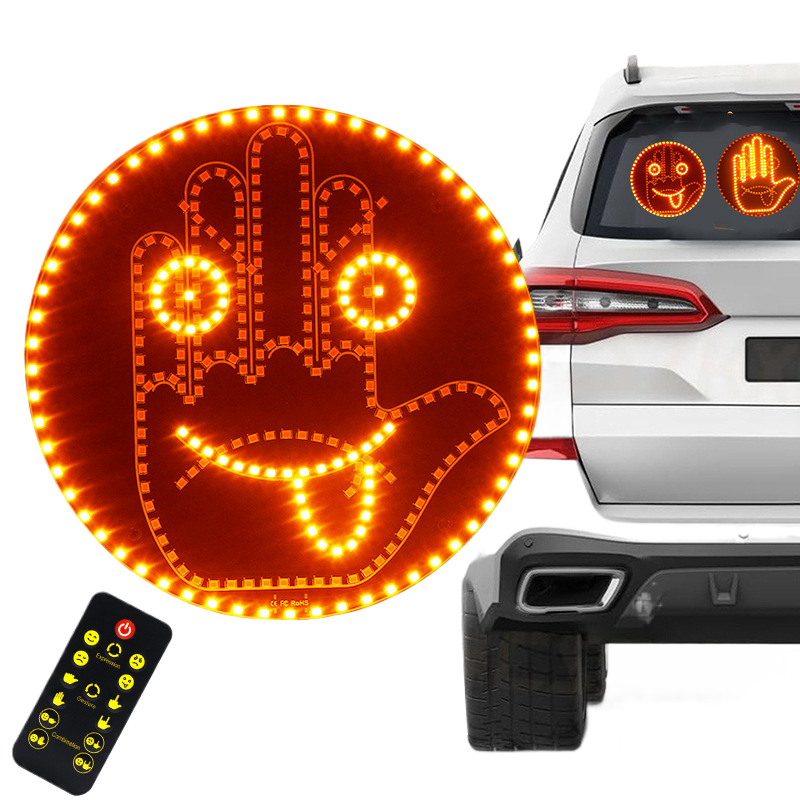 Luces LED de expresión divertida montadas en el coche
