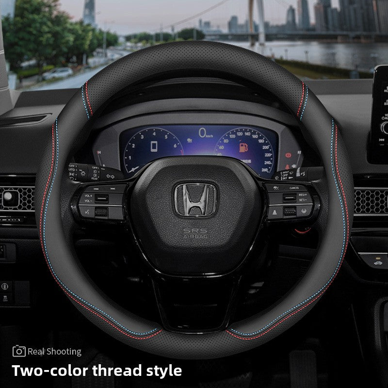 Cubierta del volante del coche Honda de cuero genuino ultrafino