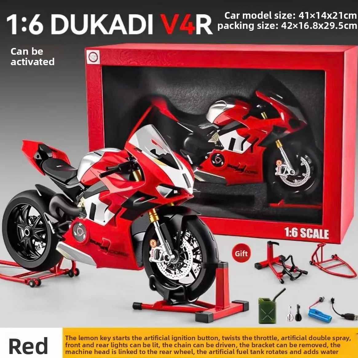 Modelo de motocicleta de aleación Ducati V4R
