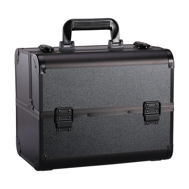 Caja de almacenamiento de maquillaje profesional de aleación de aluminio para herramientas de belleza