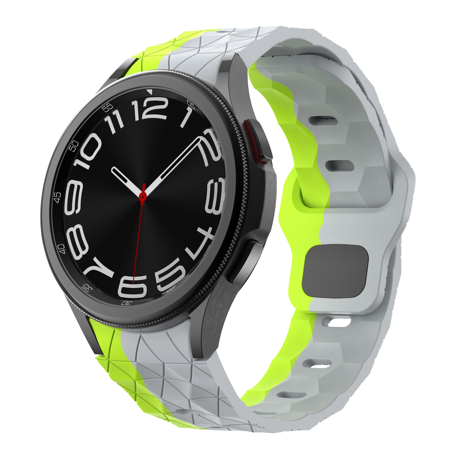 Correa de reloj de silicona invertida con patrón de fútbol