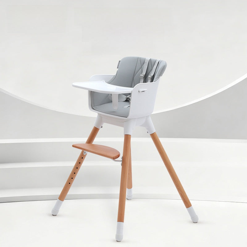 Silla alta ajustable de madera de haya para niños