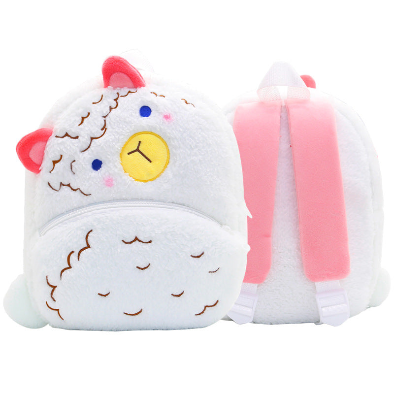 Mochila de peluche de animales de dibujos animados para niños