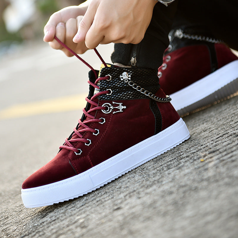 Zapatillas de lona casuales de caña alta para hombre