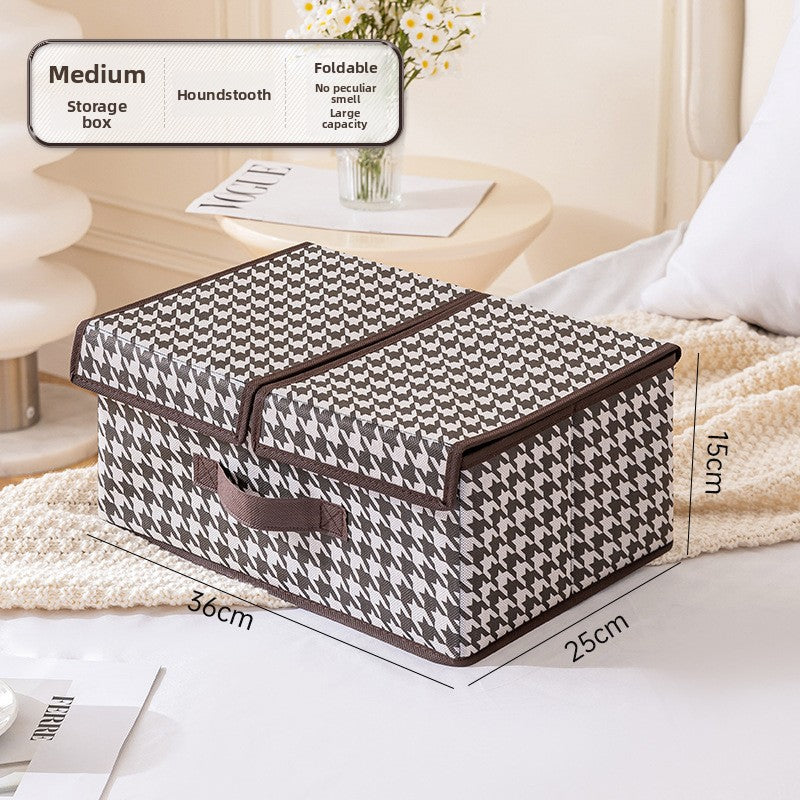 Foldable Non-Woven Storage Box with Lid