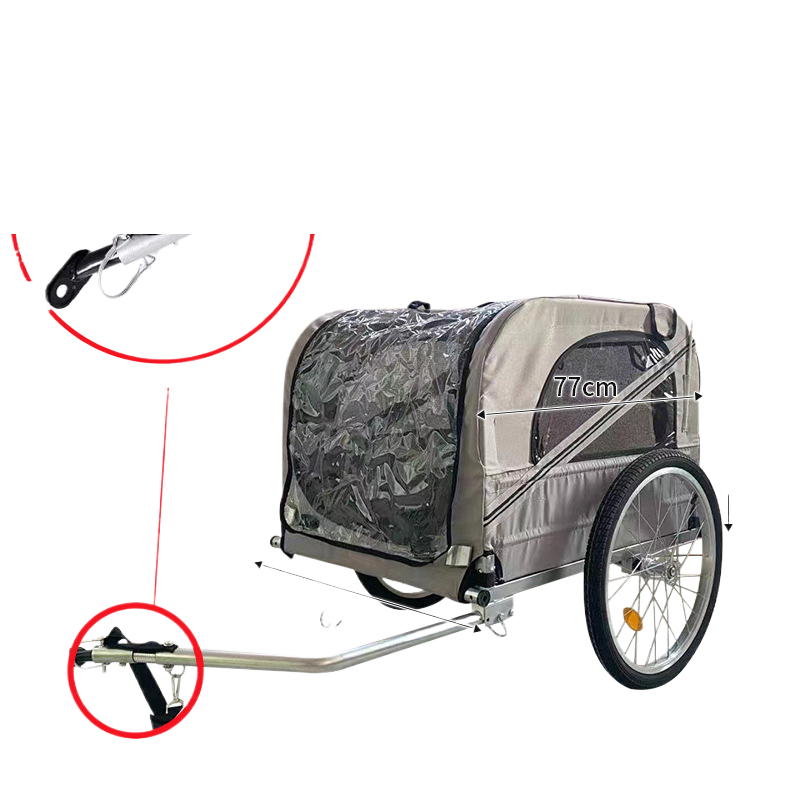 Remolque plegable para mascotas en bicicleta para viajes al aire libre