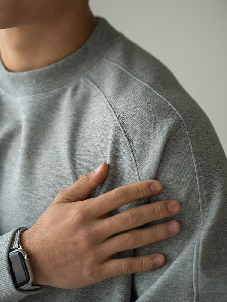Round-neck pullover short-sleeved hoodie