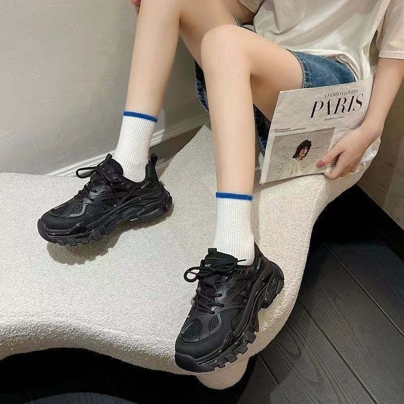 Zapatillas gruesas versátiles y deportivas y adelgazantes para mujer