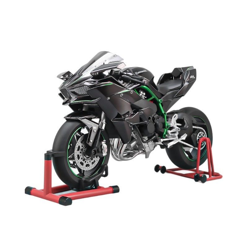 Modelo de motocicleta de aleación Kawasaki H2R con efectos dinámicos