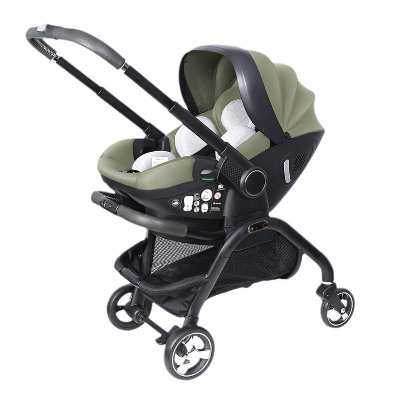 Cochecito de bebé reversible Kidilo 3 en 1 con cesta de transporte