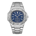 Reloj de cuarzo con acento de diamante para hombre