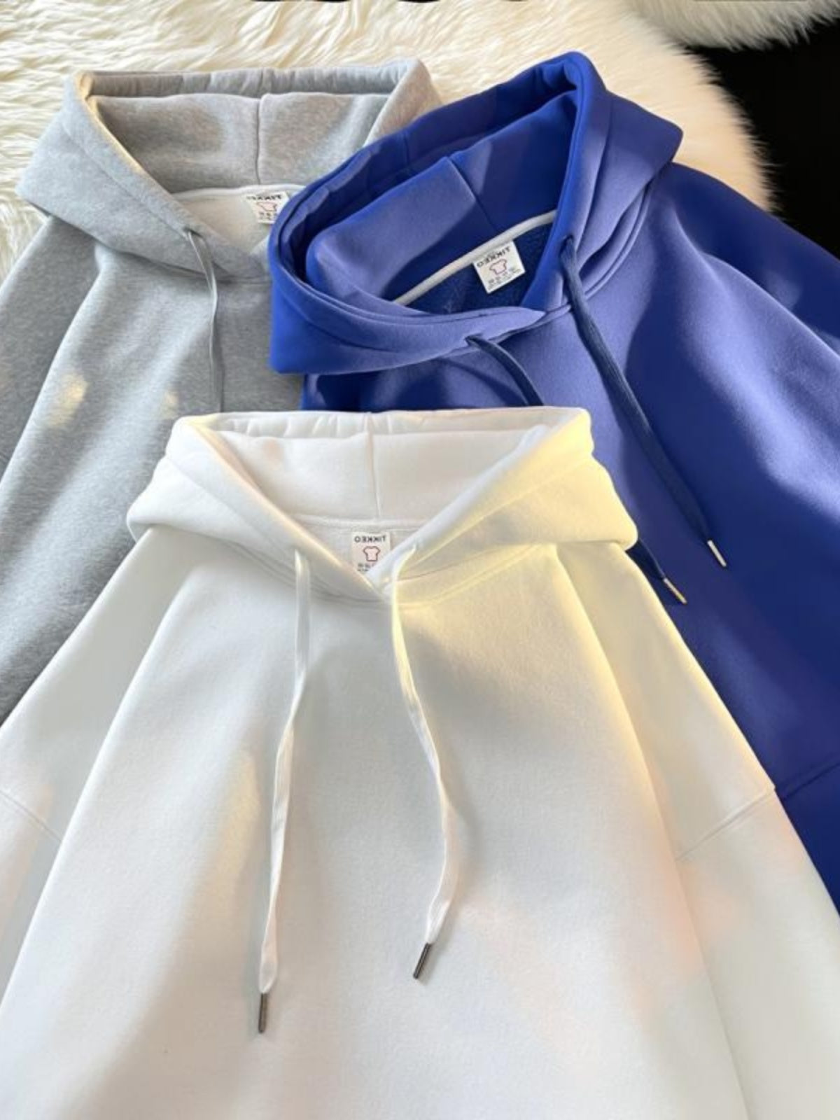 Sudadera de vellón con capucha para hombre, jersey casual de gran tamaño