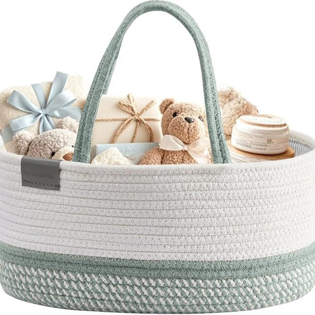 Handwoven Storage Basket with Removable Compartments