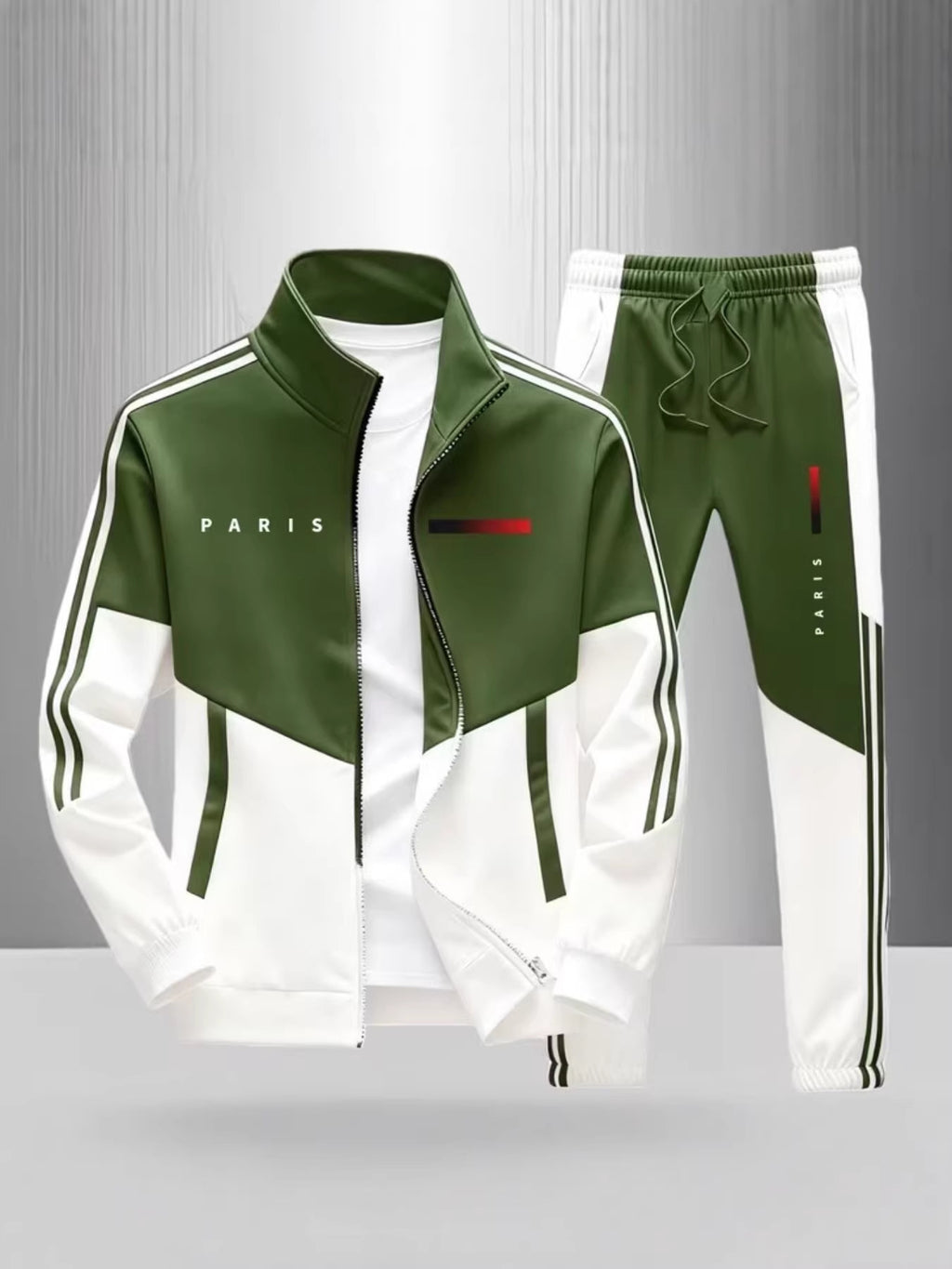 Mens Printed Jacket and Pants Set