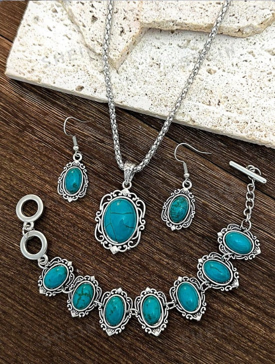 Joyas con pendientes, collar, pulsera
