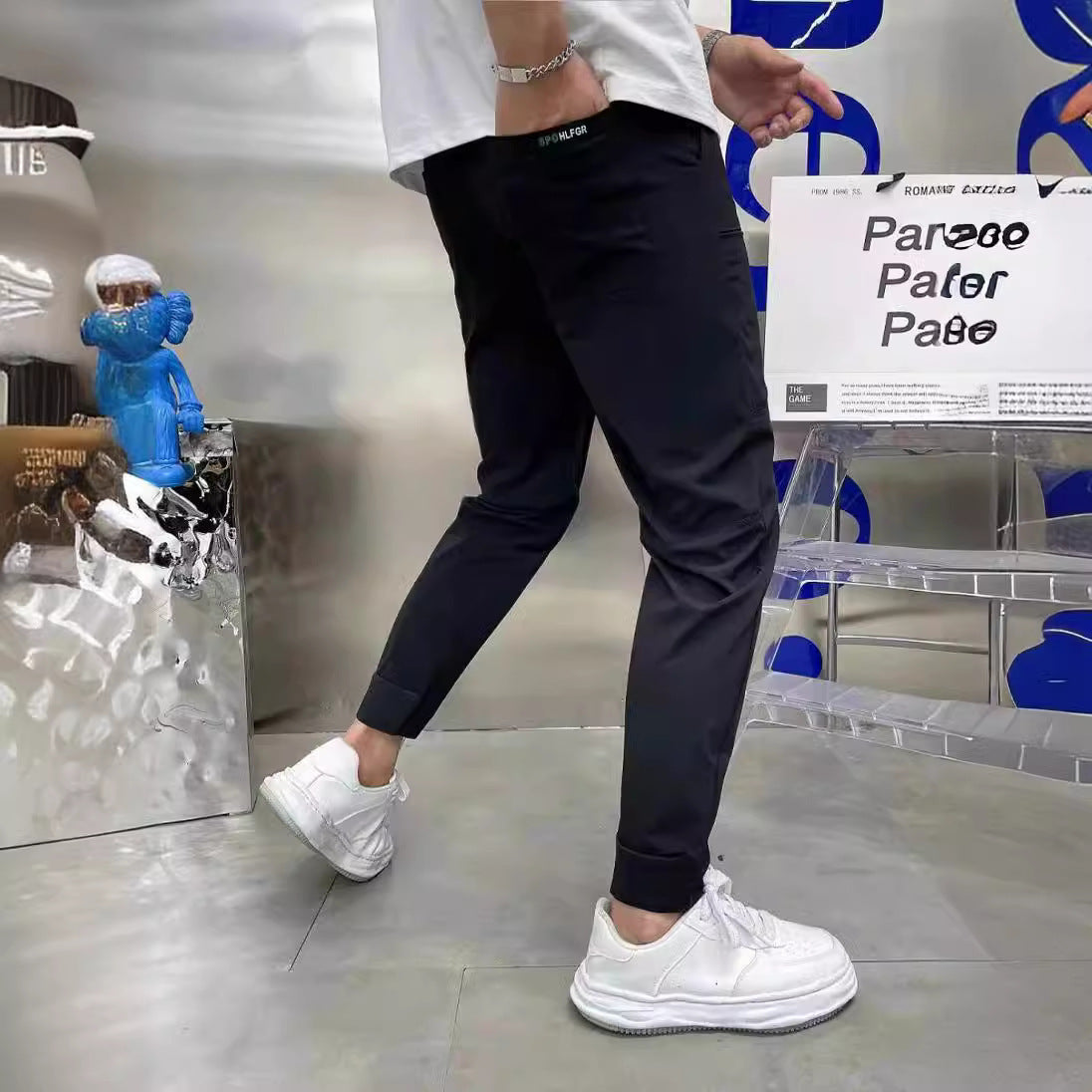 Pantalones casuales elásticos para hombre