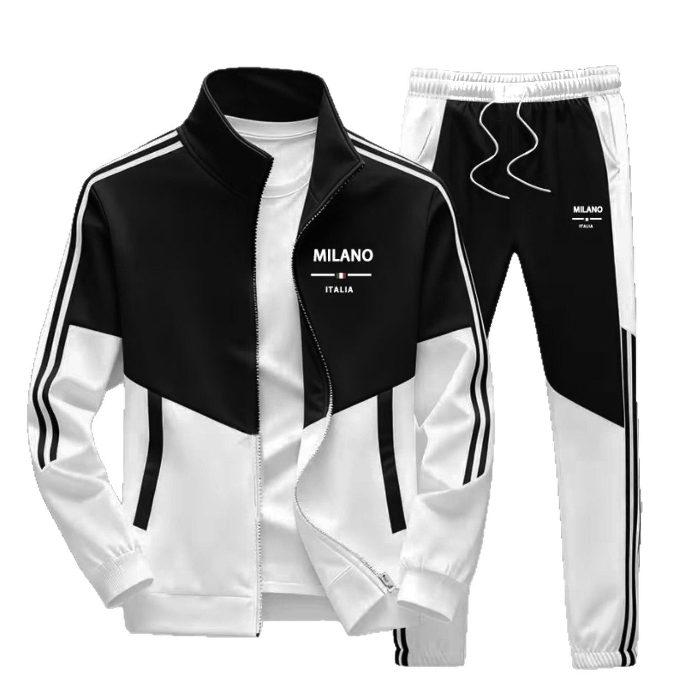 Mens Zip-Up Jacket and Pants Set
