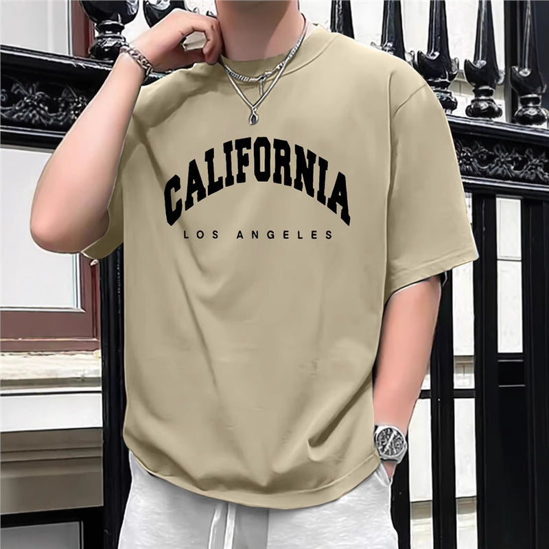 Top holgado informal de manga corta para hombre
