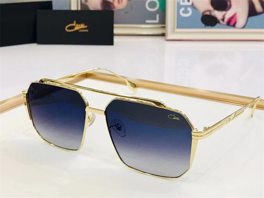 Gafas de montura completa negras metálicas