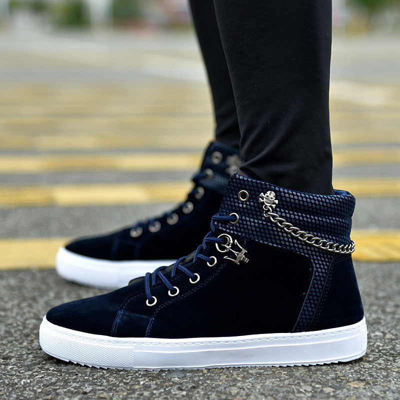 Zapatillas de lona casuales de caña alta para hombre