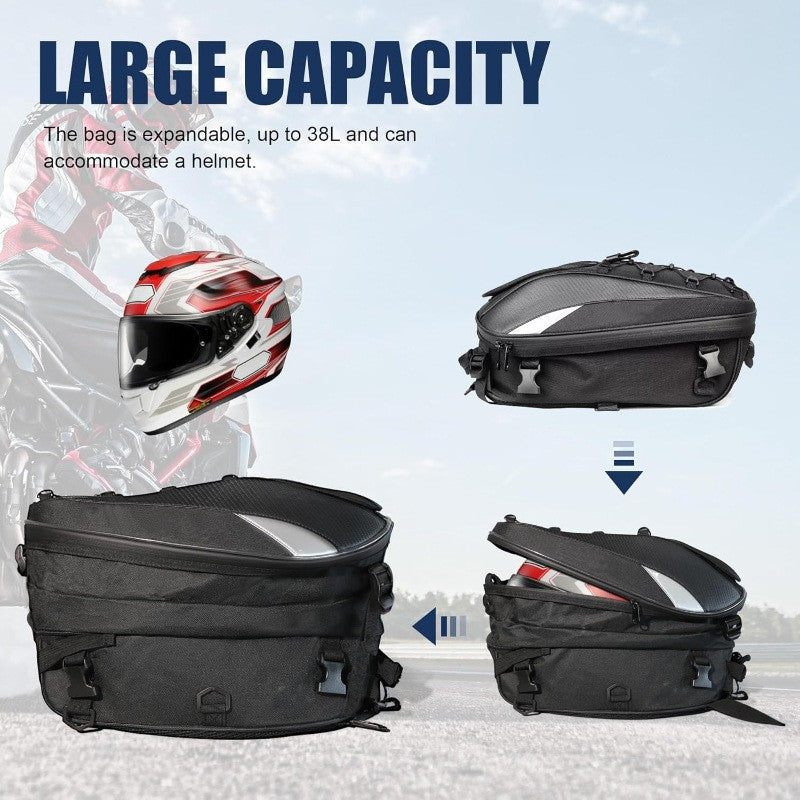Bolsa para casco de asiento trasero de motocicleta a prueba de agua