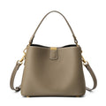 Genuine Leather Bucket Bag Shoulder Crossbody Handbag